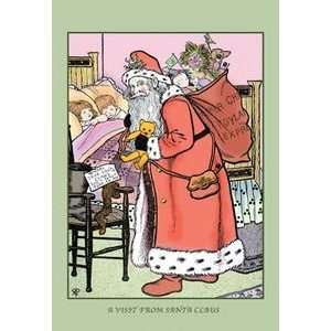  Visit from Santa Claus   Paper Poster (18.75 x 28.5 