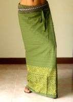 Thai Style Wrap Skirt * Sarong *Striped*Maternity*Cotton*Massage*Women 