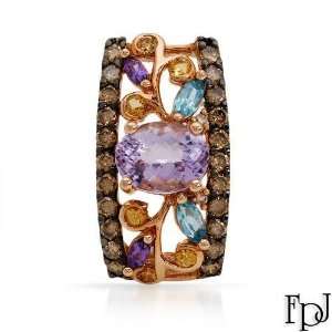  FPJ 14K Rose Gold 1.89 CTW Amethysts and 0.2 CTW Citrine 