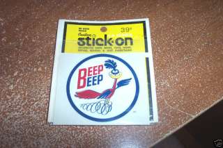 VINTAGE BEEP BEEP ROADRUNNER DECAL  