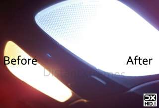 Before and After LED in Dome Light (Pictured on right is our 194 5 