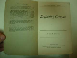 Beginning German EM 591 ~ 1935 US Armed Army Forces Manual Training 