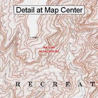 USGS Topographic Quadrangle Map   Bat Cave, Arizona (Folded/Waterproof 