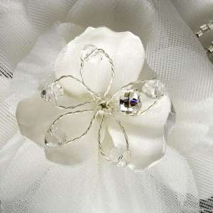 White Or Ivory Silk Begonia Flower Bridal Hair Comb  