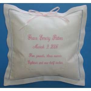  Personalized Baby Pillow With Birth Announcement Baby