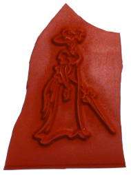 stylized VICTORIAN LADY rubber stamp UM #5  