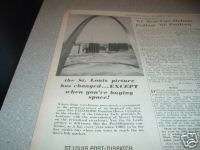 Orig 1966 St Louis Post Dispatch newspaper arch city ad  