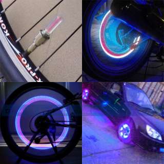 Bicycle Motor Car Tire Spoke Wheel Flash Pink LED Light  