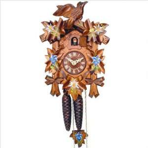  Black Forest 522 / 9 Cuckoo Clock with Blue Flowers and 