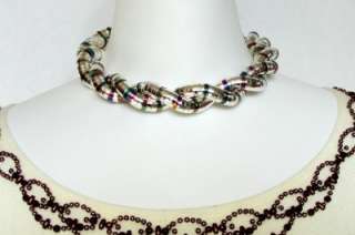 Flexible Snake Necklace Silver & Mix Tone 8mm SN22  