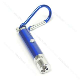 LED Flashlight Torch Light Laser Pen Keychain 5mW Blu  