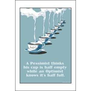  Optimist & Pessimist   Paper Poster (18.75 x 28.5) Sports 