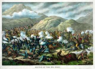 13x16 Poster Battle of Big Horn, Custers Last Stand  