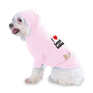 Love/Heart Lunch Ladies Hooded (Hoody) T Shirt with pocket for your 
