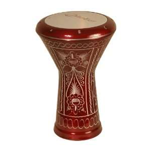   Doumbek, Traditional Motif Red   BLEMISHED Musical Instruments