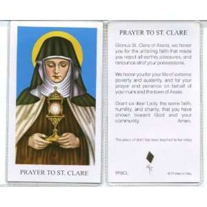  Saint Claire Relic Holy Card from Italy 