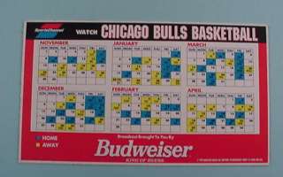 Flexible Magnetic Chicago Bulls 92 93 schedule  