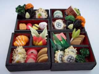 New 4 Pcs Dollhouse Miniatures Food Kitchen Supply Home Art Deco Sushi 