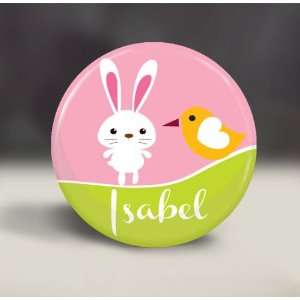    Easter Gift   Personalized Pocket Mirror   Bunny & Bird Beauty