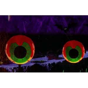  Set Of 2 Lighted Bloody Eyeballs Halloween Lawn Stakes 