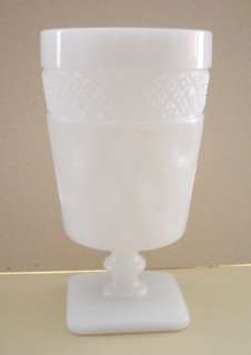 McKee Thatcher Milk Glass OpalLine #9 Thumbprint Goblet  