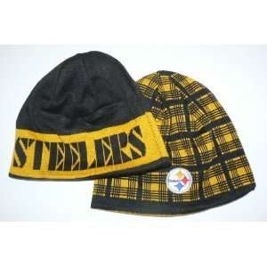   Steelers Reversible Beanie Hat Cap Lid Toque 