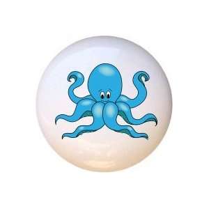  Blue Octopus Drawer Pull Knob