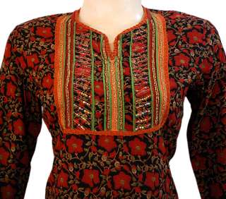 Designer Cotton Top Tunic Kurta Dress India Bollywood  