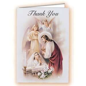  8 First Communion Girl Thank You Cards with Envelopes (3 