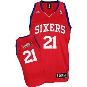  Philadelphia 76ers #21 Thaddeus Young Red Jersey Sports 