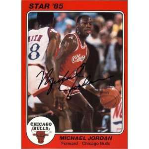  Michael Jordan Rookie Autographed 1985 Star Jumbo PSA/DNA 
