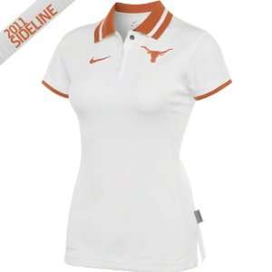  Texas Longhorns Womens White Nike Sideline Polo Shirt 