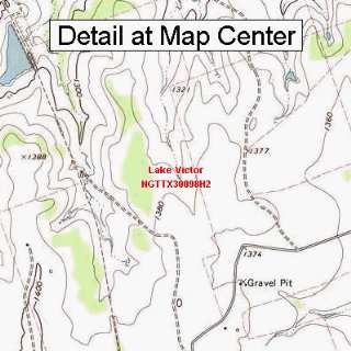 USGS Topographic Quadrangle Map   Lake Victor, Texas (Folded 