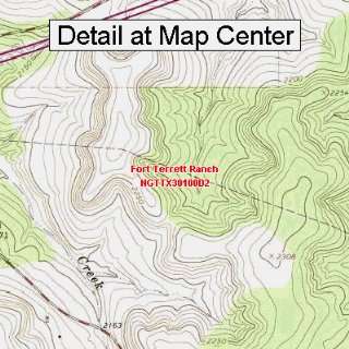  USGS Topographic Quadrangle Map   Fort Terrett Ranch 