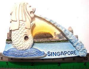 Merlion SINGAPORE,Quality resin 3D Fridge Magnet  