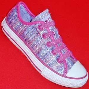 NEW Girls Toddlers CONVERSE ALL STAR Chuck Taylor Pink Glitter Slip 