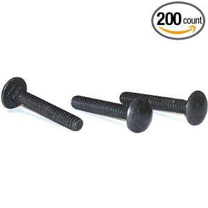 13 X 2 Carriage Bolts / Steel / Full Thread / Black Oxide / 200 Pc 
