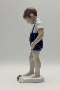 Antique Bing & Grondahl Fine Porcelain Young Boy with a Crab #1870 