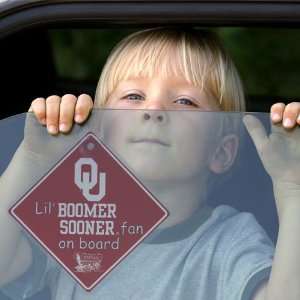    Oklahoma Sooners Lil Boomer Sooner Fan on Board Automotive