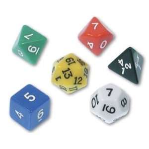   value Polyhedra Dice Set Set Of 6 By Learning Resources Toys & Games
