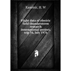  Flight data of electric field thunderstorm research 