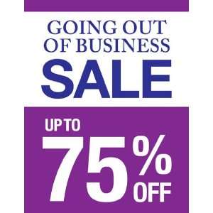  Going Out Of Business Sale Purple Sign