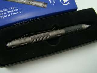 First Line Tactical Crown Pen Black Glass Breaker Personal Protection 