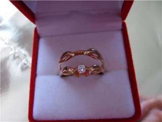 Vintage 14KY/G Diamond Black Hills Gold Wedding Ring Set New Old Stock 