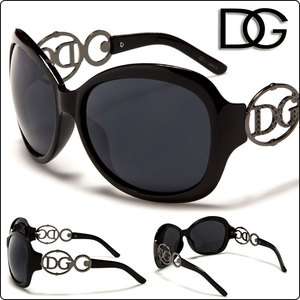   Designer Metal Sunglasses Fashion Trend Black Frame Dark Gray Lens