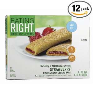   Right Strawberry Fruit and Grain Bar, 10.4 Ounce Carton (Pack of 12