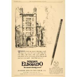  1920 Ad Yale College Dixon Eldorado Drawing Pencils HB 