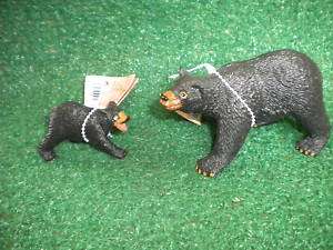 BLACK BEAR AND CUB by Safari Ltd; toy/bears/zoo animals  