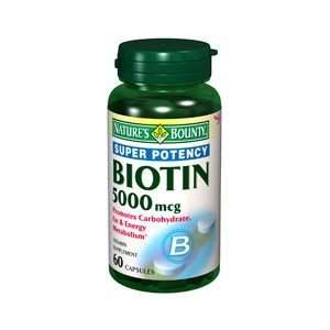  NATURES BOUNTY BIOTIN 5000MCG 13430 60CP by NATURES BOUNTY 