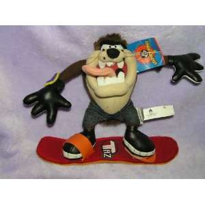  Looney Tunes 8 Plush Tazmanian Devil TAZ on Snowboard by 